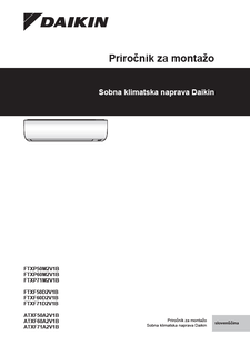 FTXP-M_FTXF-D_ATXF-A_Installation and operation manual_3PSL697800-1_Slovenian download